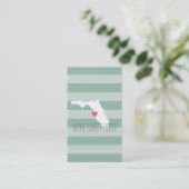 Florida Home State Love met Custom Heart Visitekaartje (Staand voorkant)