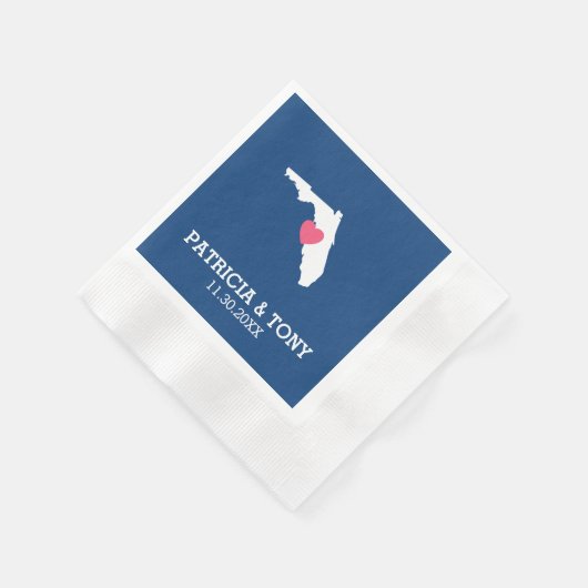 Florida Home State Love met optioneel hart Servetten (Hoek)