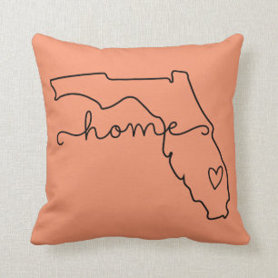 Florida Home State Love, Movable Location Heart Kussen