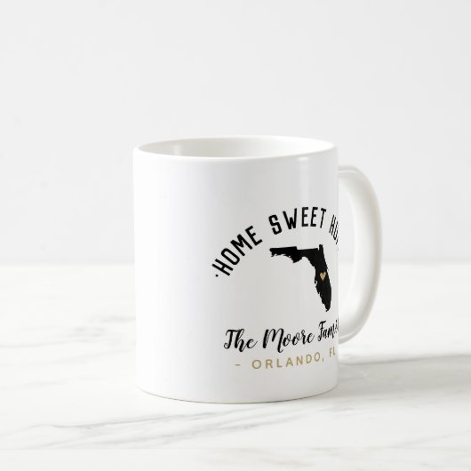 Florida Home Sweet Home Familie Monogram Mok (Voorkant rechts)