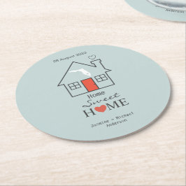 Florida Home Sweet Home Gepersonaliseerd Ronde Kartonnen Onderzetter