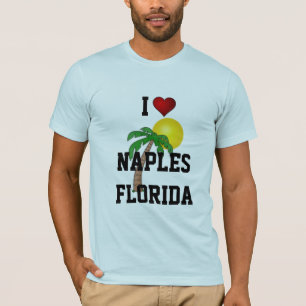 Florida: I Love Napels, Florida palm tree and sun T-shirt
