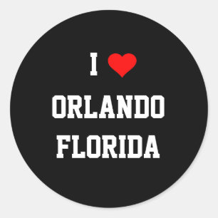FLORIDA: I Love Orlando, Florida Ronde Sticker