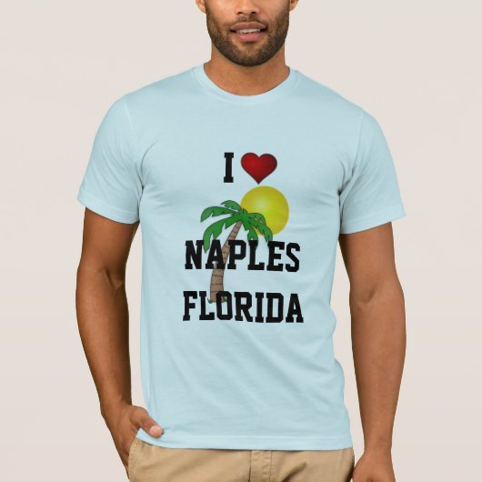 Florida: Ik hou van Napels, Florida palm boom en z T-shirt (Voorkant)