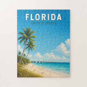 Florida Illustratie Reis Kunst Vintage Legpuzzel