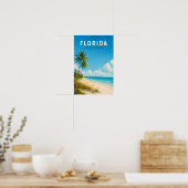 Florida Illustratie Reis Kunst Vintage Poster (Keuken)