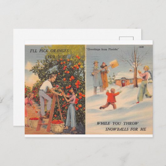 Florida in de winter briefkaart (Voorkant / Achterkant)