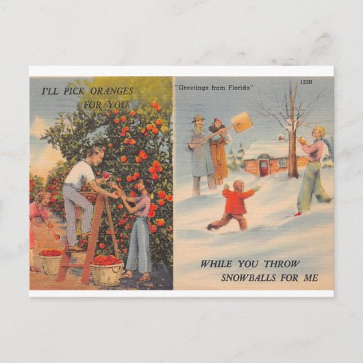 Florida in de winter briefkaart (Voorkant)