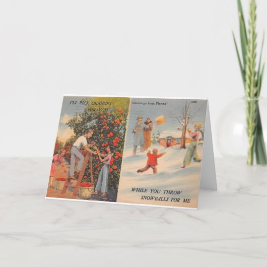 Florida in de winter kaart (Voorkant)