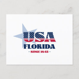 Florida in rood, wit en blauw Briefkaart