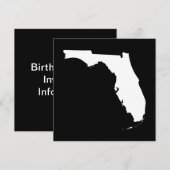 Florida in White en Black Kaart (Voorkant / Achterkant)