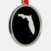 Florida in White en Black Metalen Ornament (Rechts)