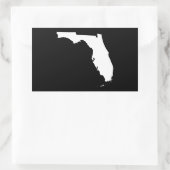 Florida in White en Black Rechthoekige Sticker (Tas)