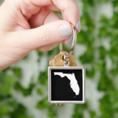 Florida in White en Black Sleutelhanger (Hand)