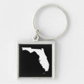 Florida in White en Black Sleutelhanger (Voorkant)