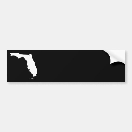 Florida in wit en zwart bumpersticker (Voorkant)