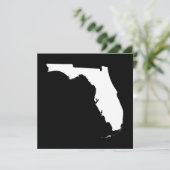 Florida in wit en zwart kaart (Staand voorkant)