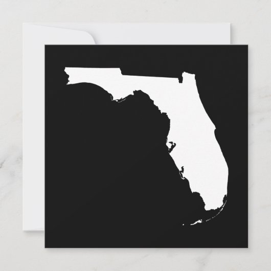 Florida in wit en zwart kaart (Voorkant)