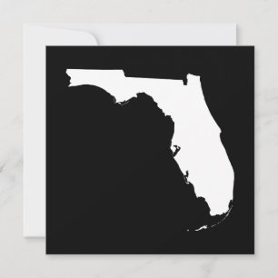Florida in wit en zwart kaart