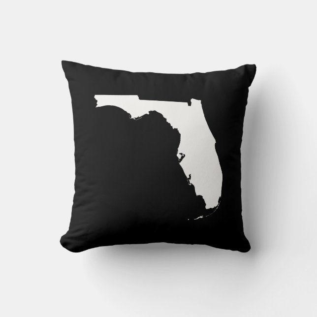Florida in wit en zwart kussen (Voorkant)