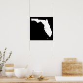 Florida in wit en zwart poster (Keuken)