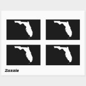 Florida in wit en zwart rechthoekige sticker (Vel)