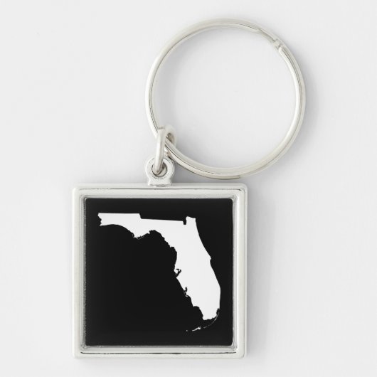 Florida in wit en zwart sleutelhanger (Voorkant)