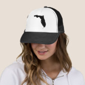 Florida in zwart en wit trucker pet (In situ)
