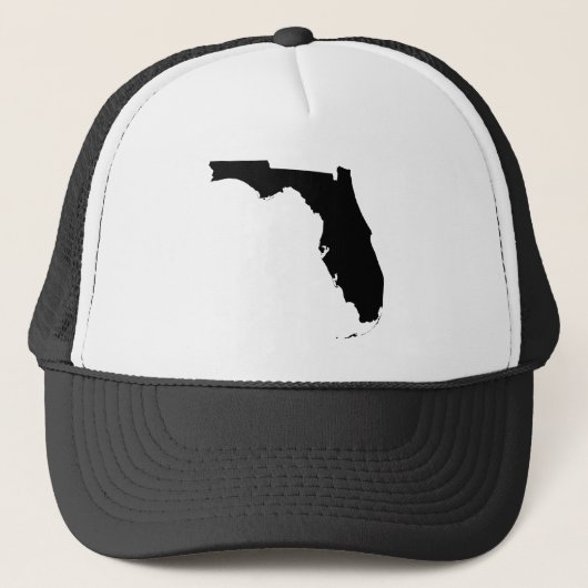 Florida in zwart en wit trucker pet (Voorkant)