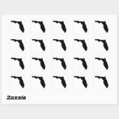 Florida in zwart-wit vierkante sticker (Vel)