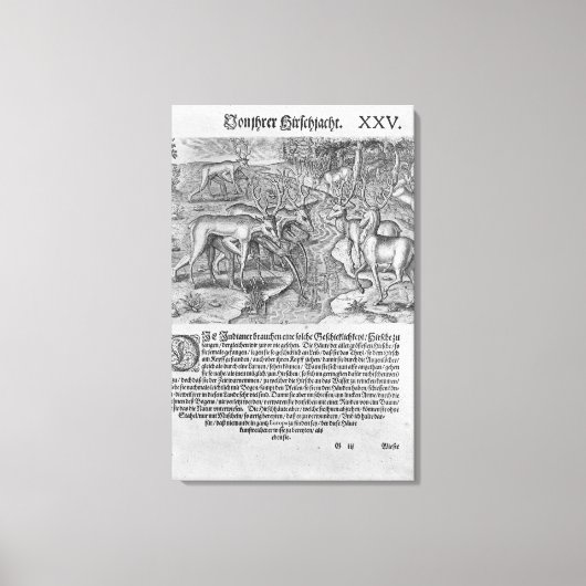 Florida Indiërs jagen op herten Canvas Afdruk (Voorkant)