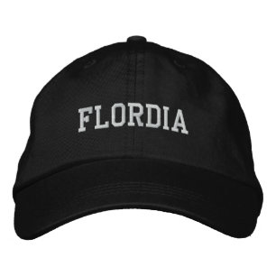 Florida Ingeborduurd Pet zwart