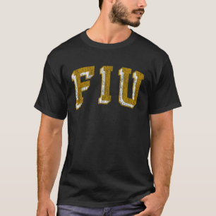 Florida International Golden Panthers Retro Arch N T-shirt