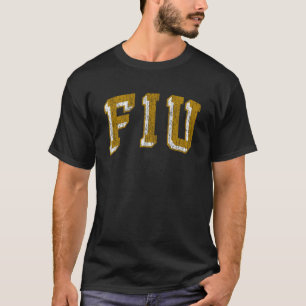 Florida International Golden Panthers Retro Arch N T-shirt