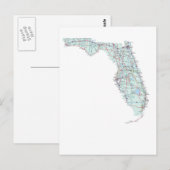 Florida Interstate Map Briefkaart (Voorkant / Achterkant)