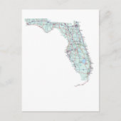 Florida Interstate Map Briefkaart (Voorkant)