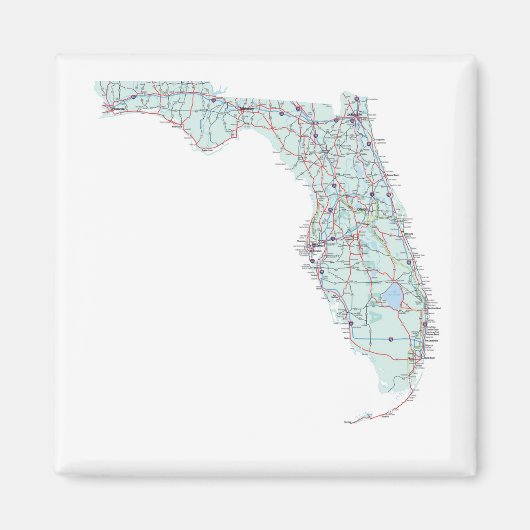 Florida Interstate Map Magnet (Voorkant)