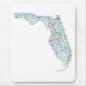 Florida Interstate Map Mousepad Muismat (Voorkant)