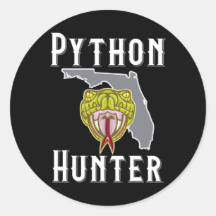 Florida Invasieve Pythons Jacht Ronde Sticker