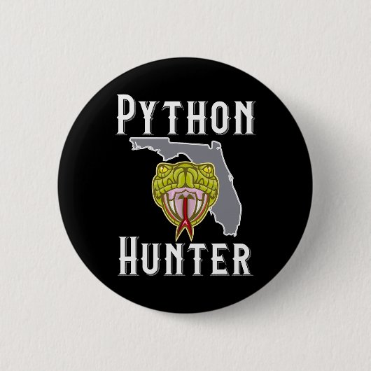 Florida Invasieve Pythons Jagen  Ronde Button 5,7 Cm (Voorkant)