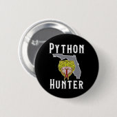 Florida Invasieve Pythons Jagen  Ronde Button 5,7 Cm (Voorkant /achterkant)