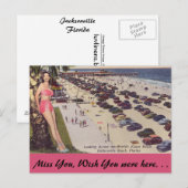 Florida, Jacksonville, Beach Scene Briefkaart (Voorkant / Achterkant)