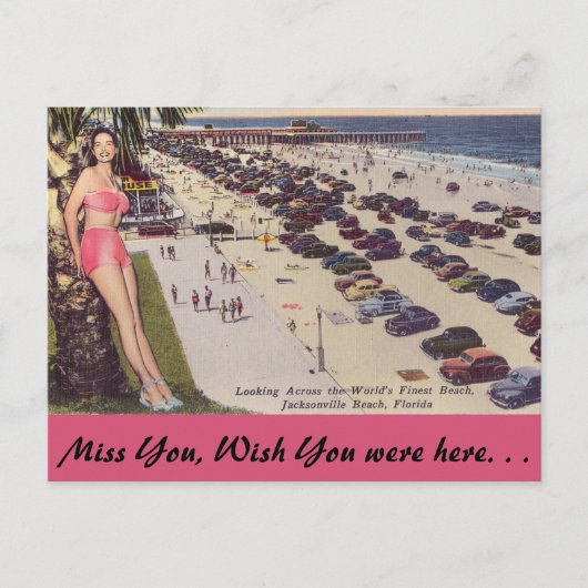 Florida, Jacksonville, Beach Scene Briefkaart (Voorkant)
