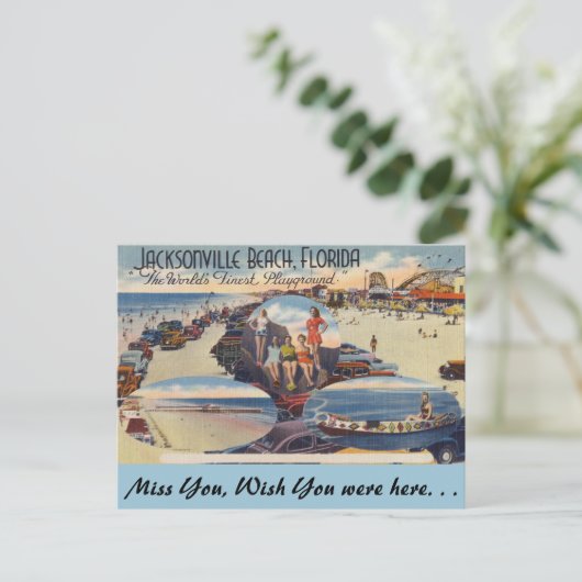 Florida, Jacksonville, Beach Scenes Briefkaart (Staand voorkant)
