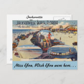 Florida, Jacksonville, Beach Scenes Briefkaart (Voorkant / Achterkant)