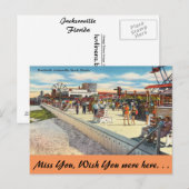 Florida, Jacksonville, Boardwalk Briefkaart (Voorkant / Achterkant)