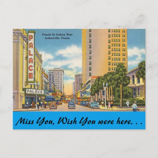 Florida, Jacksonville, Forsyth St. Briefkaart (Voorkant)