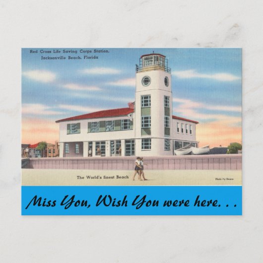 Florida, Jacksonville, Life Saving Station Briefkaart (Voorkant)