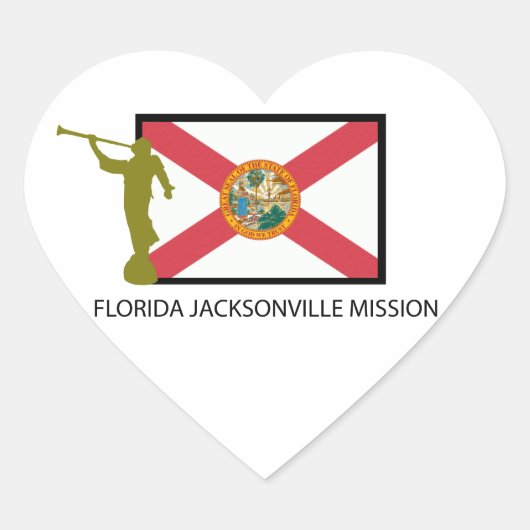 FLORIDA JACKSONVILLE MISSIE LDS CTR HART STICKER (Voorkant)