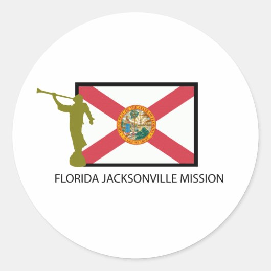 FLORIDA JACKSONVILLE MISSIE LDS CTR RONDE STICKER (Voorkant)